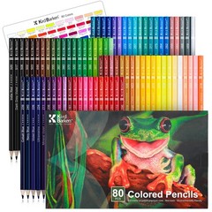 Kird Barken 80 Colored Pencils – Professional Color Pencils for Adult Colori