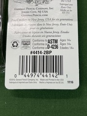 General’s White Pastel Chalk Pencils 2 pk & Black Charcoal Pencils 6 pk NOS