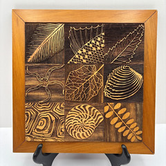 Wood Rubbing Plates Blocks Set of 9 Printmaking Crafts Sea Marine Aquatic Life