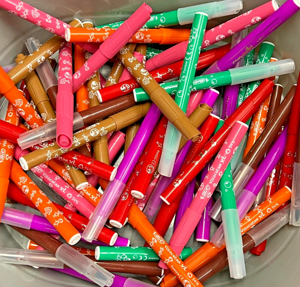 70 BIC Kids Coloring Markers Marker Pens MULTI-COLORS NEW 70 Count