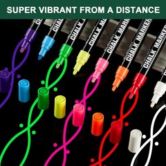 SILENART Chalk Markers for Blackboard, Window 1 Count (Pack of 8), Multicolor