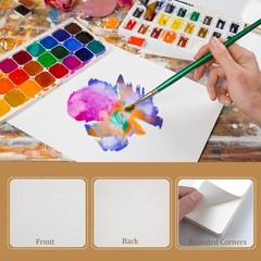 100 Sheets Watercolor Paper Cards 300 GSM Cold Press 2.75×4.75 Inch AcidFree