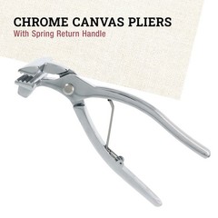 Chrome Canvas Pliers for Stretching Professional Design w/Spring Return Handle