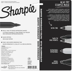 Bright Fine Tip Permanent Markers 12 Pack