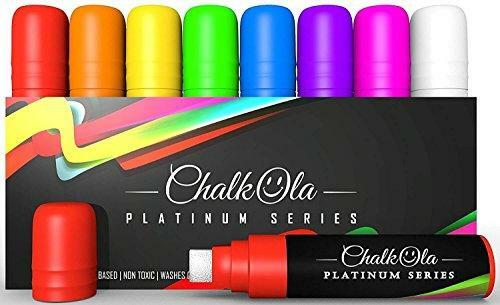 Window Markers – 15mm Jumbo – 3 in 1 Nib with 28g Ink – Pack of 8 neon chalk