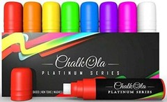 Window Markers – 15mm Jumbo – 3 in 1 Nib with 28g Ink – Pack of 8 neon chalk