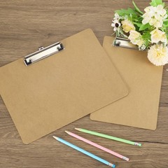 8.9 x 12.4″ Horizontal Clipboard,3 Pcs Landscape Layout Hardboard,Brown