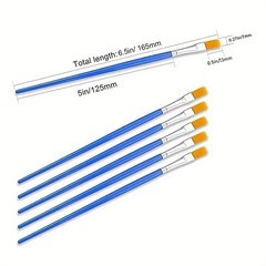 50Pcs Flat Top Acrylic Small Paint Brushes Bulk, Classroom Brush for Kids Mini