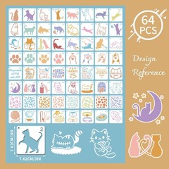 Stencils for Painting,3 Inch Reusable Small Stencils for Craft Ornament Paint…