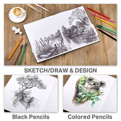 Sketchbook – Hardcover Sketch Pad, 8.5″ x 11″, Durable Book Black-A