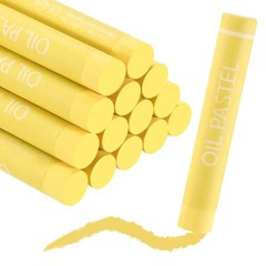 Soft Oil Pastels, Oil Pastel Crayons Blendable(Lemon Yellow, Pack of 16)