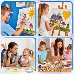 50 PCS 0.7 Inch Artist Filbert Paint Brushes Soft Nylon Hair Wood Handle