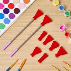 8 Pcs Acrylic Pouring Paint Supplies, Stainless Steel Straw Blow Nozzles Set …