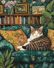 Paint by Numbers Kit for Adults 16″X20″Rolled Canvas(Frameless)-Cat 1
