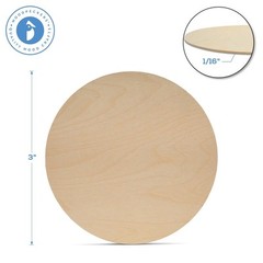 Unfinished Wood Circles for Crafts 3″ x 1/16″ Thick | Woodpeckers