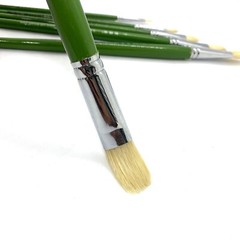 XDT#515 Filbert Art Brush 6 Pc #2# #6#8#10#12 Set Pure Hog Bristle Acrylic Oil