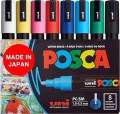 Creative 8-Color Paint Markers – Medium Point, Waterproof, and Blendable Ink