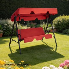 68*43*60 inch Red KD style with cushion canopy Iron Oxford cloth 250kg
