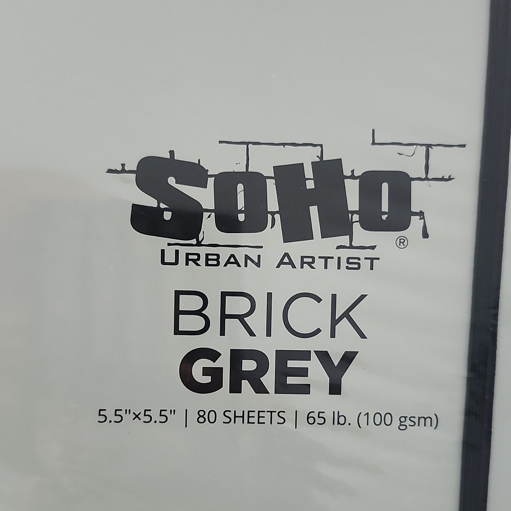 SoHo Urban Artist Brick Grey Paper 5.5″ x 5.5″ 80 Sheets