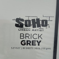 SoHo Urban Artist Brick Grey Paper 5.5″ x 5.5″ 80 Sheets