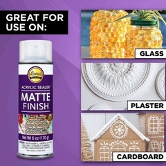 Clear Acrylic Spray Sealer Matte Finish Fast Drying Indoor Outdoor Crafts New