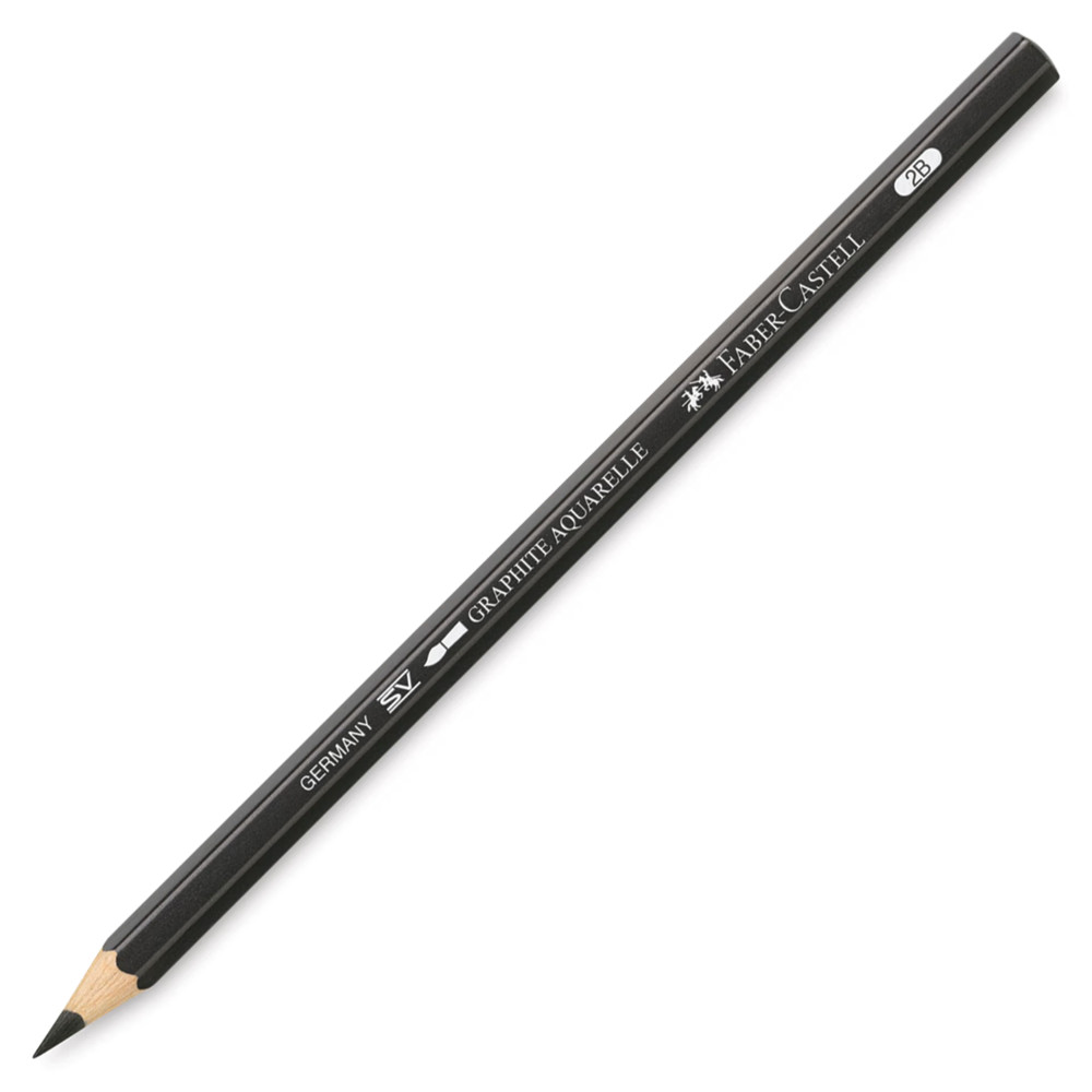 Faber-Castell Graphite Aquarelle Water-Soluble Pencil, 2B set of 6
