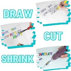Grafix Shrink Film – White, 8.5 x 11”, Pack of 50 – White, Opaque Shrink