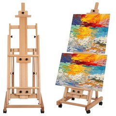 Painting Easel for 20 inches (D) x 17 (W) x 67 (H), Log Color