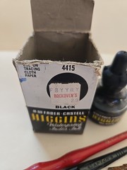 Vintage Higgins Waterproof India Ink 4415 Black 1oz Bottle Carter’s Fountain Pen