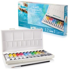 Sennelier La Petite Aquarelle 12 10Ml Tubes 3.96 Fl Oz (Pack of 1), Multicolor