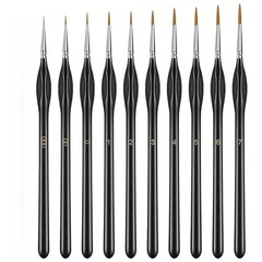 Micro Paint Brushes Set 10PCS Ergonomic Triangular Handles