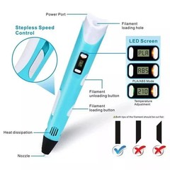 3D Printing Pen 12 Color 120FT PCL Filaments DIY Crafting Doodle Drawing Kid Toy