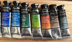 Sennelier French Artists’ Watercolor Set Tube Lot Of 12 Preowned