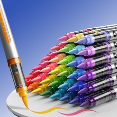 120 Colors Acrylic Paint Pens with Flexible Brush Tip, Liquid Ink Direct System