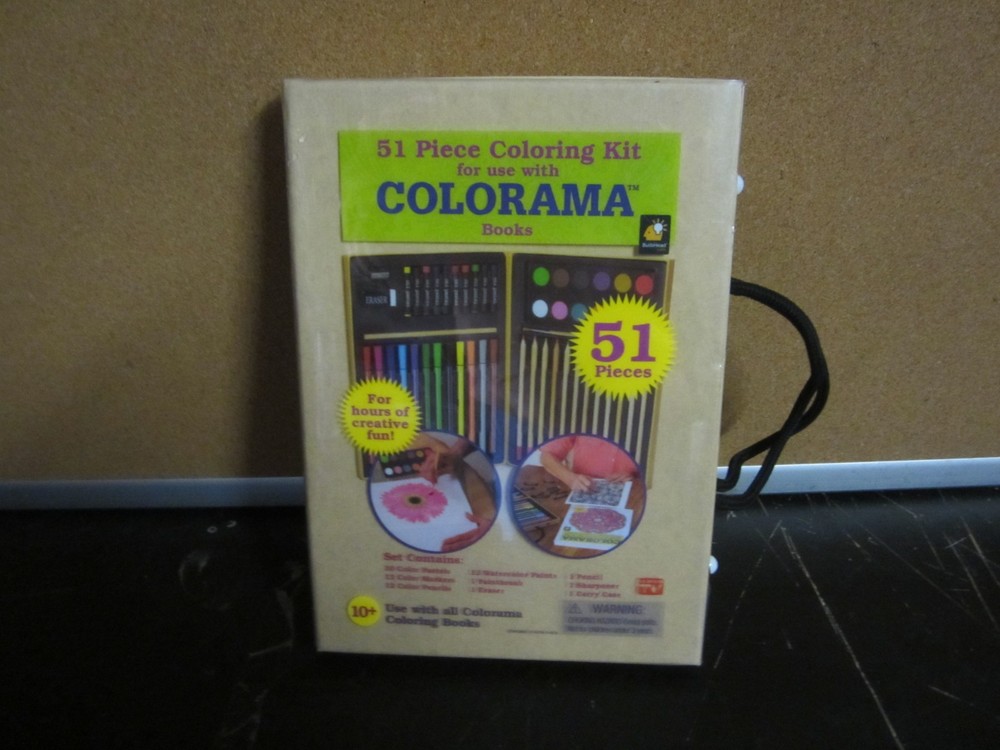 51 Piece Coloring Kit for Colorama Books NEW by Bulb Head