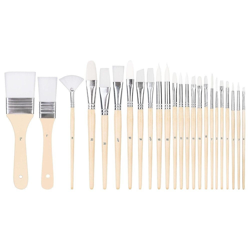 Multipurpose Paint Brushes Acrylic Watercolor Oil Gouache Fine Detailing Art
