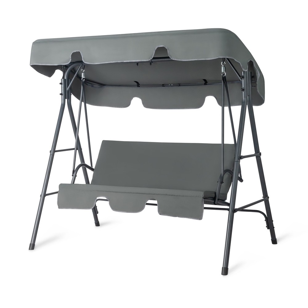68*43*60 inch Dark Gray KD Style with Cushion Canopy Iron Oxford Fabric 250kg