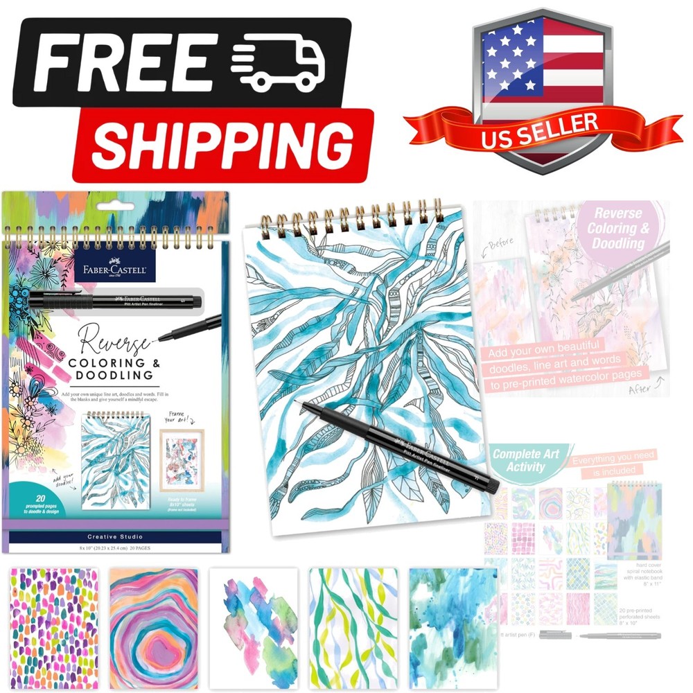Reverse Coloring & Doodling Book: Brights – Gifts for Mom | Relaxing Adult Co…