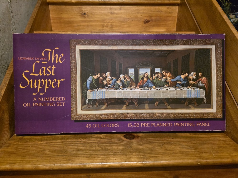 Vintage Craft Master Paint by Number Da Vinci The Last Supper In Original Box