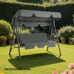 68*43*60 inch Dark Gray KD Style with Cushion Canopy Iron Oxford Fabric 250kg