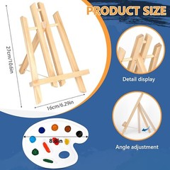 30 Pcs Art Painting Supplies Painting Kits- Acrylic Paint Canvas Easel Set