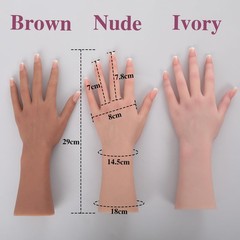 Motleybean Realistic Silicone Female Hand Life Size Female Model Hand For