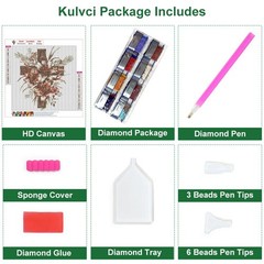 Cross Flowers Diamond Painting Kits for Adults, Diamond Art Kits for Beginners,