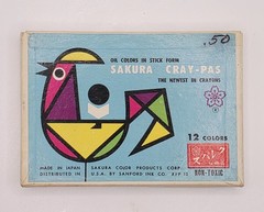 Vintage Japanese NOS SAKURA Cray-Pas Oil Colors Stick Form 12 colors Japan