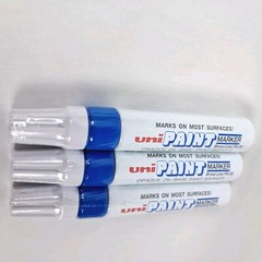 Uni-Paint 63733 PX-30 Oil-Based Permanent Marker, Broad Line, Blue, 3-Pack
