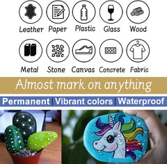 8 Colors Paint Pens, Oil Based Permanent Paint Markers Medium Tip |