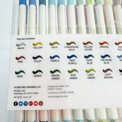 Kingart Metallic Pens 30 Count Fine Point Permanent Ink Unique Color Markers