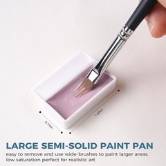 Watercolor Paint Set – 24 Color Opaque Semi-Solid Watercolor, Muted Gray Tone…