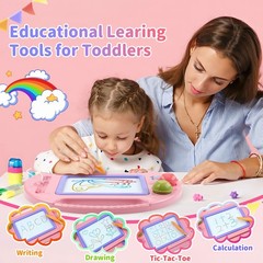 BABLOCVID Magnetic Drawing Doodle Board Toddler Toy, 1-2 Year Old Girls