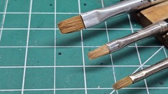Grumbacher Set Of 4 Red Sable One-Stroke Artist Brushes Series 926 & 7705